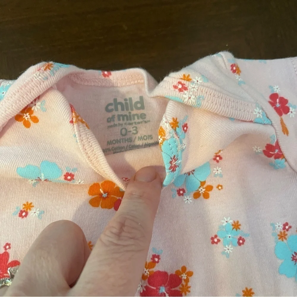 Carter’s: Child of Mine | (2) summer short sleeve onesies | 0-3 month
